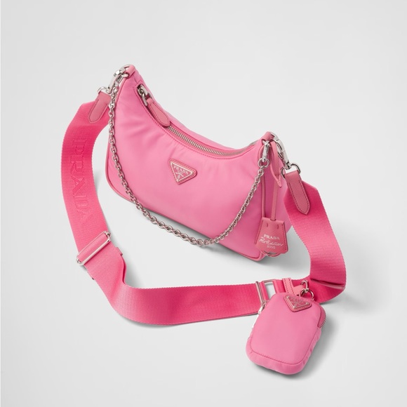 Authentic Prada Re-Edition 2005 Re-Nylon Shoulder/Crossbody Bag in Begonia Pink - Picture 7 of 12
